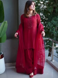 Red Wine Three Pc set_img_3