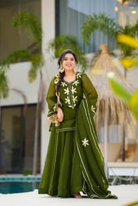 Green kurta palazzo set_img_0