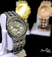 Iced Out Watch Silver Color Unisex_img_1