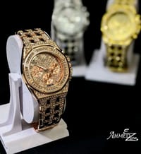 Iced Out Watch Rose Gold Color_img_1