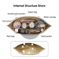 💥LouisWill Felt Insert Bag Cosmetic Bag Handle Bag Liner Bag_img_5