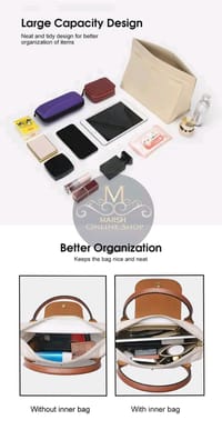 💥LouisWill Felt Insert Bag Cosmetic Bag Handle Bag Liner Bag_img_1