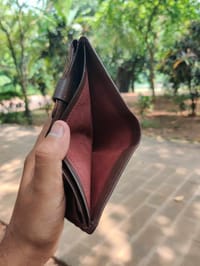 100% Original Premium Leather wallet Black & Chocolate_img_12