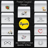 10 Pieces Premium Designed Envelope of 10 Different Designs by OXYNOTE_img_0