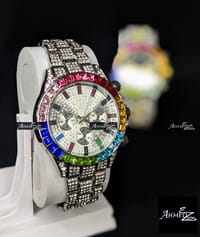 Colorful Crystal Stone Iced Watch_img_1