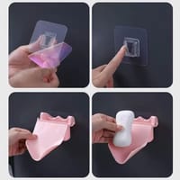 2 Pieces Wall-Mounted Leaf Shape Soap Holder with Hook & Storage_img_5