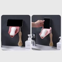 2 Pieces Wall-Mounted Leaf Shape Soap Holder with Hook & Storage_img_6