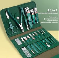 Nail Cutter - Nail Clippers Set, 16pcs Manicure & Pedicure Tools, Stainless Steel Nail Cutter Kit for men and women, with Leather Bag, Travel Grooming Kit for Facial, Cuticle and Nail Care_img_2