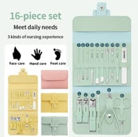 Nail Cutter - Nail Clippers Set, 16pcs Manicure & Pedicure Tools, Stainless Steel Nail Cutter Kit for men and women, with Leather Bag, Travel Grooming Kit for Facial, Cuticle and Nail Care_img_7