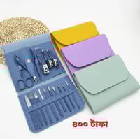 Nail Cutter - Nail Clippers Set, 16pcs Manicure & Pedicure Tools, Stainless Steel Nail Cutter Kit for men and women, with Leather Bag, Travel Grooming Kit for Facial, Cuticle and Nail Care_img_9