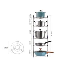 Super Pot Stand 5 Layer Multi-Function Kitchen Pot Rack Stand Organizer_img_1