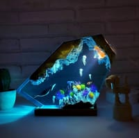 Seabed World Organism Resin Table Light Art Decoration Lamp Whales and jellyfish Night Light Creative USB charge night light Gif_img_8
