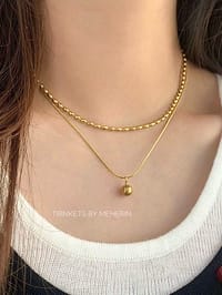 Double layer round bead neckpiece_img_1