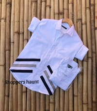 প্রিমিয়াম হোয়াইট পিওর কটন ব্লক ডিজাইন শার্ট_img_2