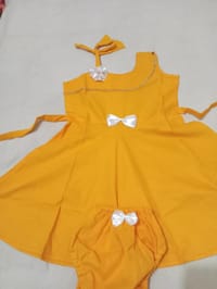 বাচ্চা মেয়েদের সুতি কাপড়ের জামা ও প্যান্ট সেট।_img_2