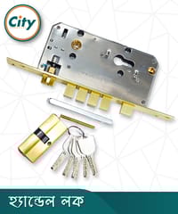 উচ্চ সুরক্ষা বড় আকারের হ্যান্ডেল লক অতিরিক্ত নব সহ প্রধান দরজার জন্য সি এফ রঙের দরজার লক Door Lock_img_3