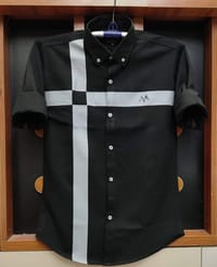 New trendy Block print shirt Black_img_2