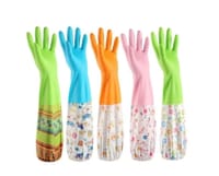 High Quality Multicolor Silicone Kitchen Hand Gloves for Dish Washing - 1 Pair_img_0