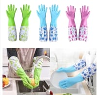 High Quality Multicolor Silicone Kitchen Hand Gloves for Dish Washing - 1 Pair_img_1