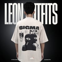"SIGMA" Men’s Oversized Drop Shoulder T-shirt in Off White._img_0