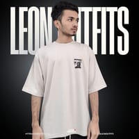 "SIGMA" Men’s Oversized Drop Shoulder T-shirt in Off White._img_1