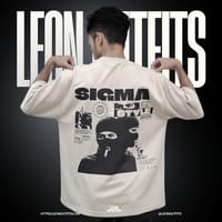 "SIGMA" Men’s Oversized Drop Shoulder T-shirt in Off White._img_2