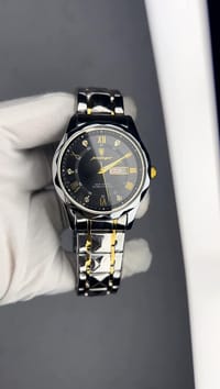 Gold Quartz Watch For Men_img_0