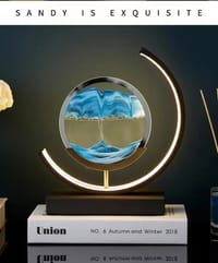 Table Lamp Quicksand Night Light 3D Hourglass Bedside Lamps_img_1