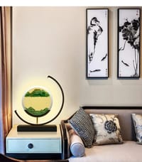 Table Lamp Quicksand Night Light 3D Hourglass Bedside Lamps_img_2