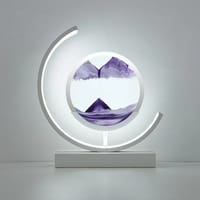 Table Lamp Quicksand Night Light 3D Hourglass Bedside Lamps_img_4