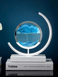 Table Lamp Quicksand Night Light 3D Hourglass Bedside Lamps_img_5