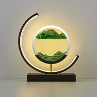 Table Lamp Quicksand Night Light 3D Hourglass Bedside Lamps_img_6