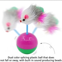 Pet Cat Toy Mimi Favorite Fur Mouse Tumbler Kitten Cat Toys Plastic Feather Play Balls for Catch Cats Supplies_img_2