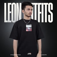 "RUMBLE" Men’s Oversized Drop Shoulder T-shirt in Black._img_1