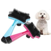 Pet Dog Cat Hair Remover Grooming Comb Deshedding Self Cleaning Brush_img_0