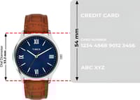 TIMEX  Blue Dial Leather Strap Analog Watch - For Men_img_3