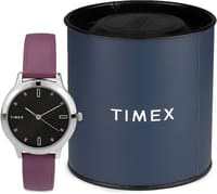 TIMEX  Black Dial Genuine Leather Strap Analog Watch - For Women_img_7