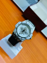 Hublot Big Bang Egypt Unico Sang King Silver Watch Men_img_1