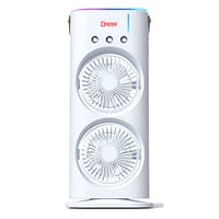 Disnie DRMF-63USB Rechargeable Double Head Portable Mini Air Cooling Mist Fan with Remote_img_0