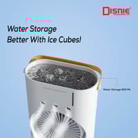 Disnie DRMF-63USB Rechargeable Double Head Portable Mini Air Cooling Mist Fan with Remote_img_2