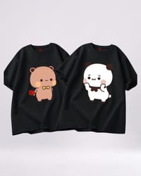 Premium Couple Drop Shoulder T-Shirt_img_0