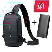 Men Anti-theft crossbody bag with USB charging (Black shape)_img_0