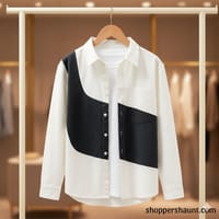 ডিমান্ডিং ডিজাইন শার্ট ব্লাক এন্ড হোয়াইট কম্বাইন্ড (ঈদ কালেকশন ২০২৫)_img_0