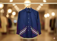 প্রিমিয়াম নেভি ব্লু ব্লক প্রিন্ট শার্ট_img_1