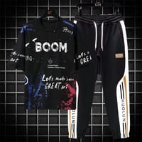 Drop Shoulder Mash T-Shirt and Trouser_img_0