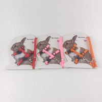 Rabbit Harness and Leash Adjustable Nylon ~ Kitten adult Belt Collar with lead_img_1