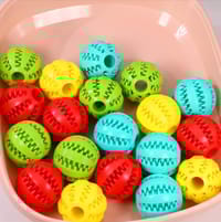 Pet Dog Toy Interactive Rubber Balls for Small Large Dogs Puppy Cat Chewing Toys Pet Tooth Cleaning Indestructible Dog Food Ball_img_0
