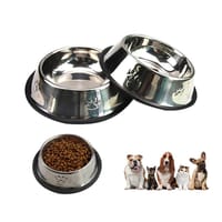 1 Piece Stainless Steel Durable Pet Dog Cat Feeding Bowl Non Slip Bowl_img_1
