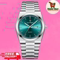 POEDAGAR 930 Men's New Luxury Luminous Date Week Stainless Steel Quartz Watch For Men_img_0