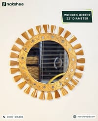 wooden mirror 23/23'' size Wooden wave_img_0